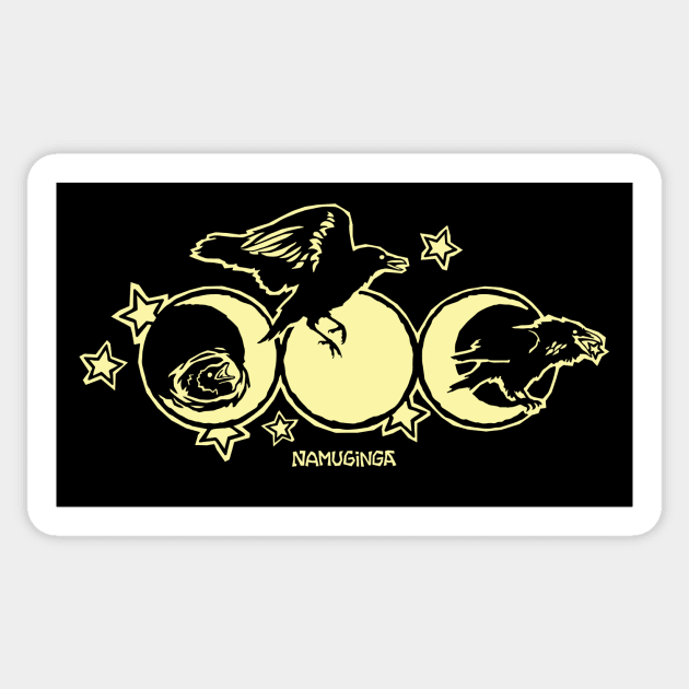 Phases of the Moon Sticker by Namuginga